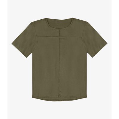 Blusa Feminina Com Recortes Frontais Infinita Cor Verde M / Verde