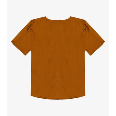 Blusa Feminina Com Recortes Frontais Infinita Cor Marrom GG / Marrom