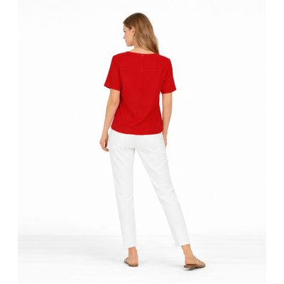 Blusa Feminina Com Recortes Frontais Infinita Cor Laranja M / Laranja