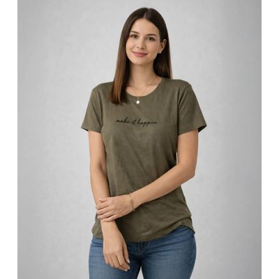 Blusa Feminina Estampa E Costa Maior Infinita Cor Verde P / Verde