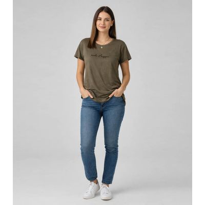 Blusa Feminina Estampa E Costa Maior Infinita Cor Verde P / Verde