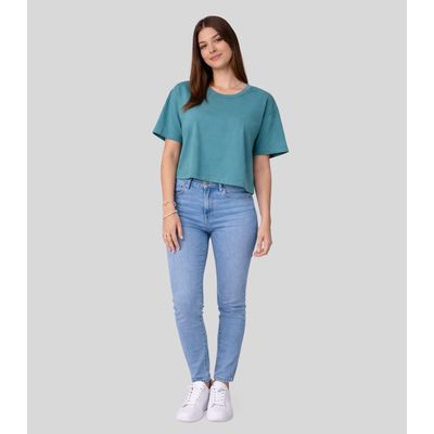 Blusa Feminina Em Malha Poliéster Infinita Cor Verde P / Verde
