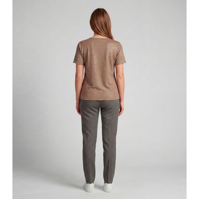 Blusa Feminina Básica Infinita Cor Marrom M / Marrom