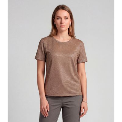 Blusa Feminina Básica Infinita Cor Marrom GG / Marrom