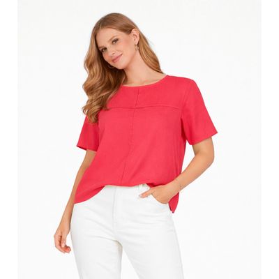 Blusa Feminina Com Recortes Frontais Infinita Cor Laranja GG / Laranja