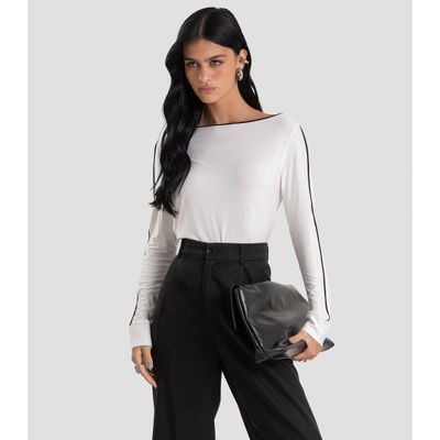 Blusa Feminina em Viscose Creponada Dianna Bege P / Bege