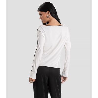 Blusa Feminina em Viscose Creponada Dianna Bege P / Bege