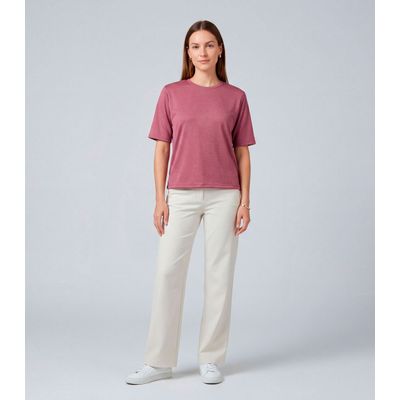 Blusa Feminina 100% Poliéster Básica Infinita Cor Rosa P / Rosa