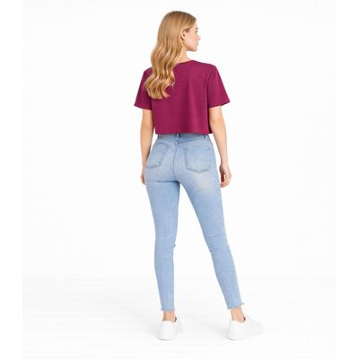 Blusa Feminina Básica Malha Suplex Infinita Cor Roxo M / Roxo