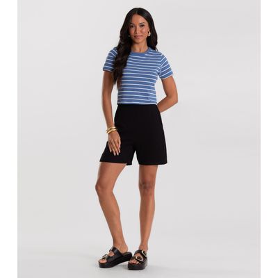 Blusa Feminina em Cotton Leve Rovitex Azul M / Azul