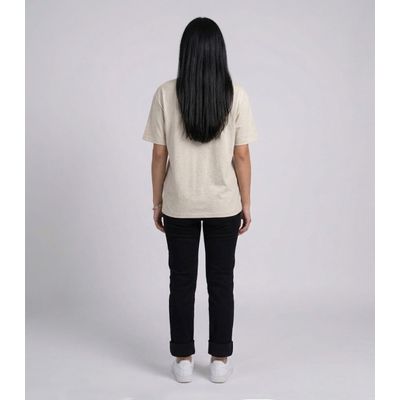 Blusa Feminina Com Estampa Localizada Infinita Cor Bege G / Bege