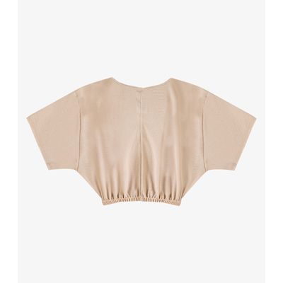 Blusa Feminina Elástico Na Cintura Infinita Cor Marrom GG / Marrom