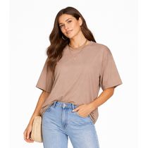 Blusa Feminina Com Mangas Amplas Infinita Cor Marrom
