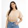 Blusa Feminina Elástico Na Cintura Infinita Cor Marrom P / Marrom