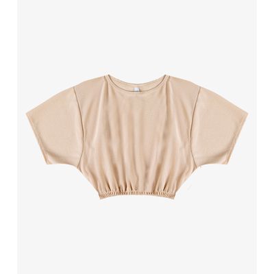 Blusa Feminina Elástico Na Cintura Infinita Cor Marrom M / Marrom