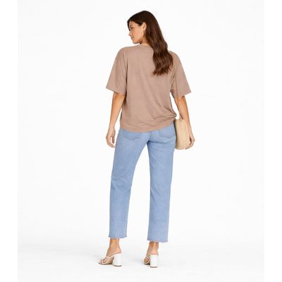 Blusa Feminina Com Mangas Amplas Infinita Cor Marrom P / Marrom