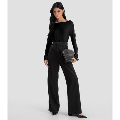 Blusa Feminina em Viscose Creponada Dianna Preto GG / Preto