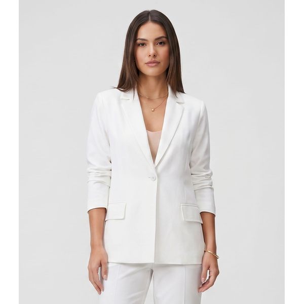 Blazer Feminino Alfaiataria Endless Bege G / Bege