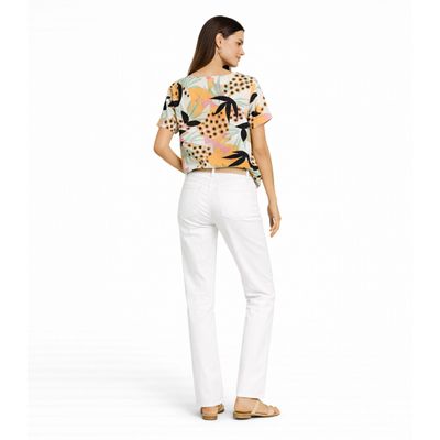 Blusa Feminina Com Estampa Rotativa Infinita Cor Branco M / Branco