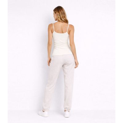 Blusa De Alça Feminina Lisa Em Poliamida Aishty Bege M / Bege