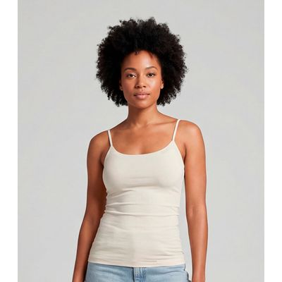 Blusa Feminina De Alça Poliamida Style Box Bege M / Bege