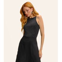 Blusa Feminina De Alça Shine Endless Preto