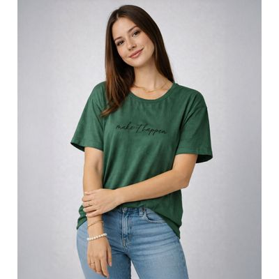 Blusa Feminina Estampa E Costa Maior Infinita Cor Verde GG / Verde