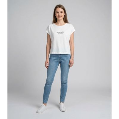 Blusa Feminina Com Estampa Localizada Infinita Cor Branco G / Branco