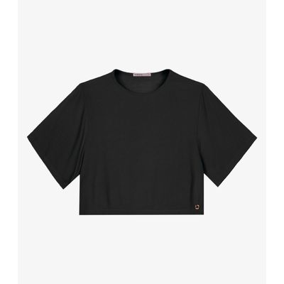 Blusa Feminina Box Manga Ampla Viscose Endless Preto GG / Preto