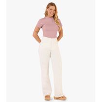 Blusa Feminina Básica Em Ribana Com Gola Rovitex Rosa
