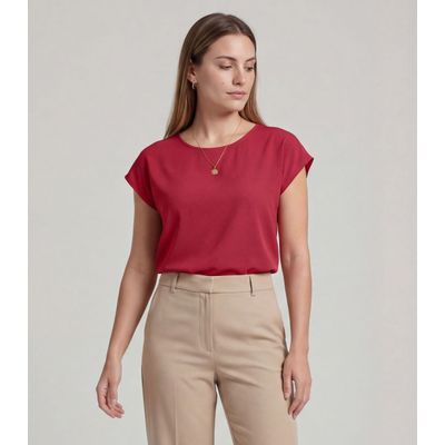Blusa Feminina em Malha Infinita Cor Vermelho M / Vermelho