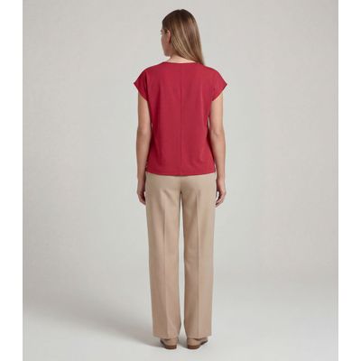 Blusa Feminina em Malha Infinita Cor Vermelho M / Vermelho