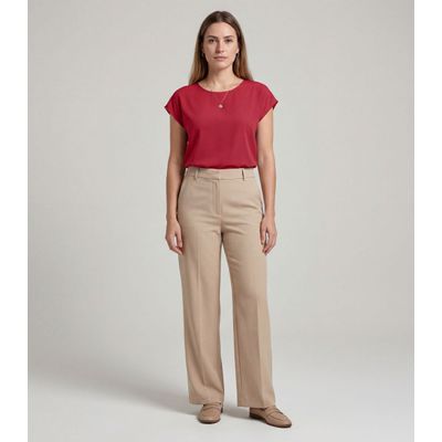Blusa Feminina em Malha Infinita Cor Vermelho G / Vermelho