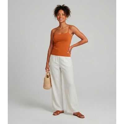 Blusa Feminina De Alça Poliamida Style Box Marrom P / Marrom