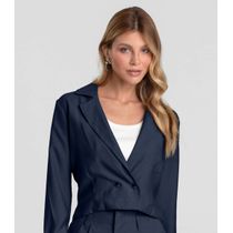 Blazer Feminino Cropped Alfaiataria Dianna Azul