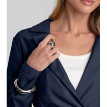 Blazer Feminino Cropped Alfaiataria Dianna Azul