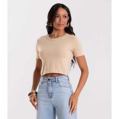 Blusa Básica Feminina Cotton Leve Rovitex Marrom P / Marrom