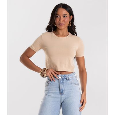 Blusa Básica Feminina Cotton Leve Rovitex Marrom P / Marrom