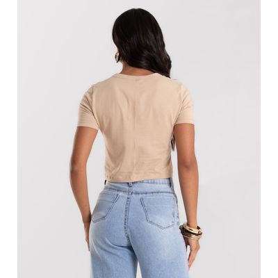 Blusa Básica Feminina Cotton Leve Rovitex Marrom M / Marrom