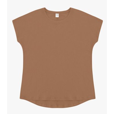 Blusa Feminina Canelada Rovitex Marrom G / Marrom