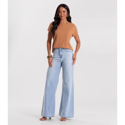 Blusa Feminina Canelada Rovitex Marrom G / Marrom
