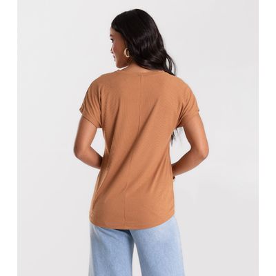 Blusa Feminina Canelada Rovitex Marrom GG / Marrom
