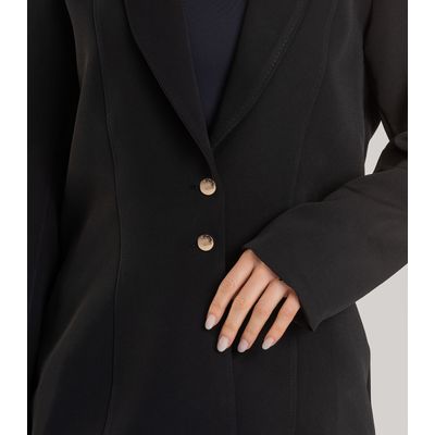 Blazer Alfaiataria Feminino Endless Preto PP / Preto