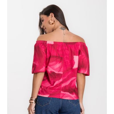 Blusa Feminina Ciganinha Infinita Cor Vermelho GG / Vermelho