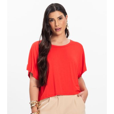 Blusa Feminina com Manga Morcego Rovitex Laranja GG / Laranja