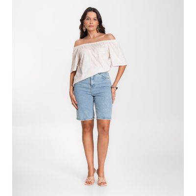 Blusa Feminina Ciganinha Infinita Cor Bege G / Bege