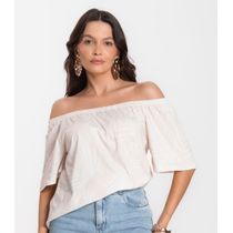 Blusa Feminina Ciganinha Infinita Cor Bege