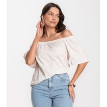 Blusa Feminina Ciganinha Infinita Cor Bege