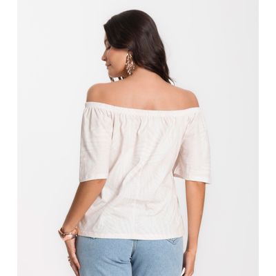 Blusa Feminina Ciganinha Infinita Cor Bege P / Bege