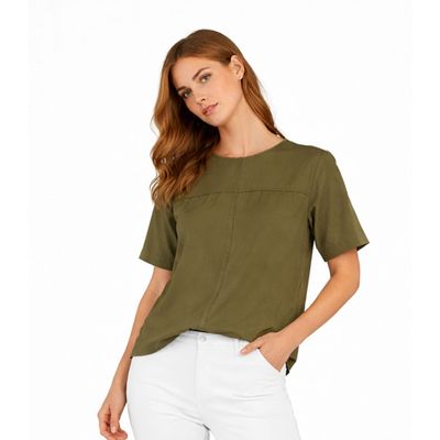 Blusa Feminina Com Recortes Frontais Infinita Cor Verde GG / Verde